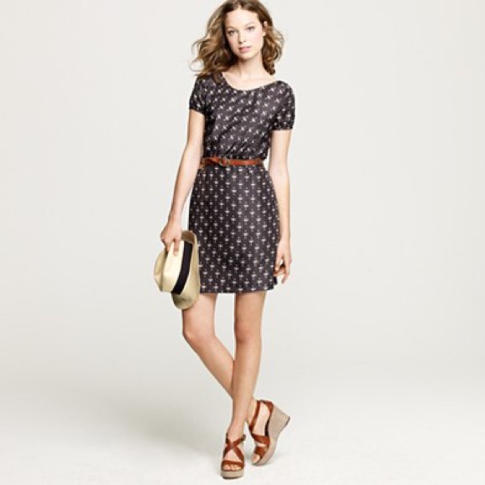 J. Crew Silk Cap Sleeve Dress